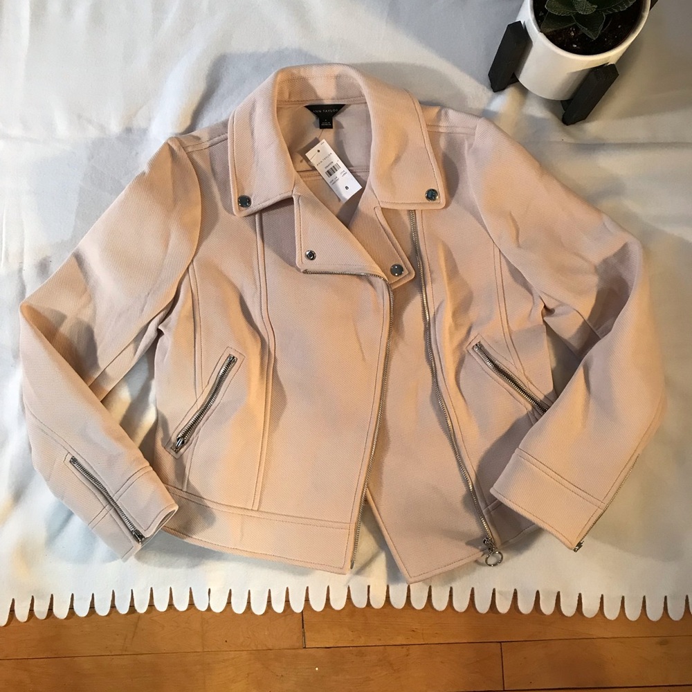Ann Taylor blush moto jacket